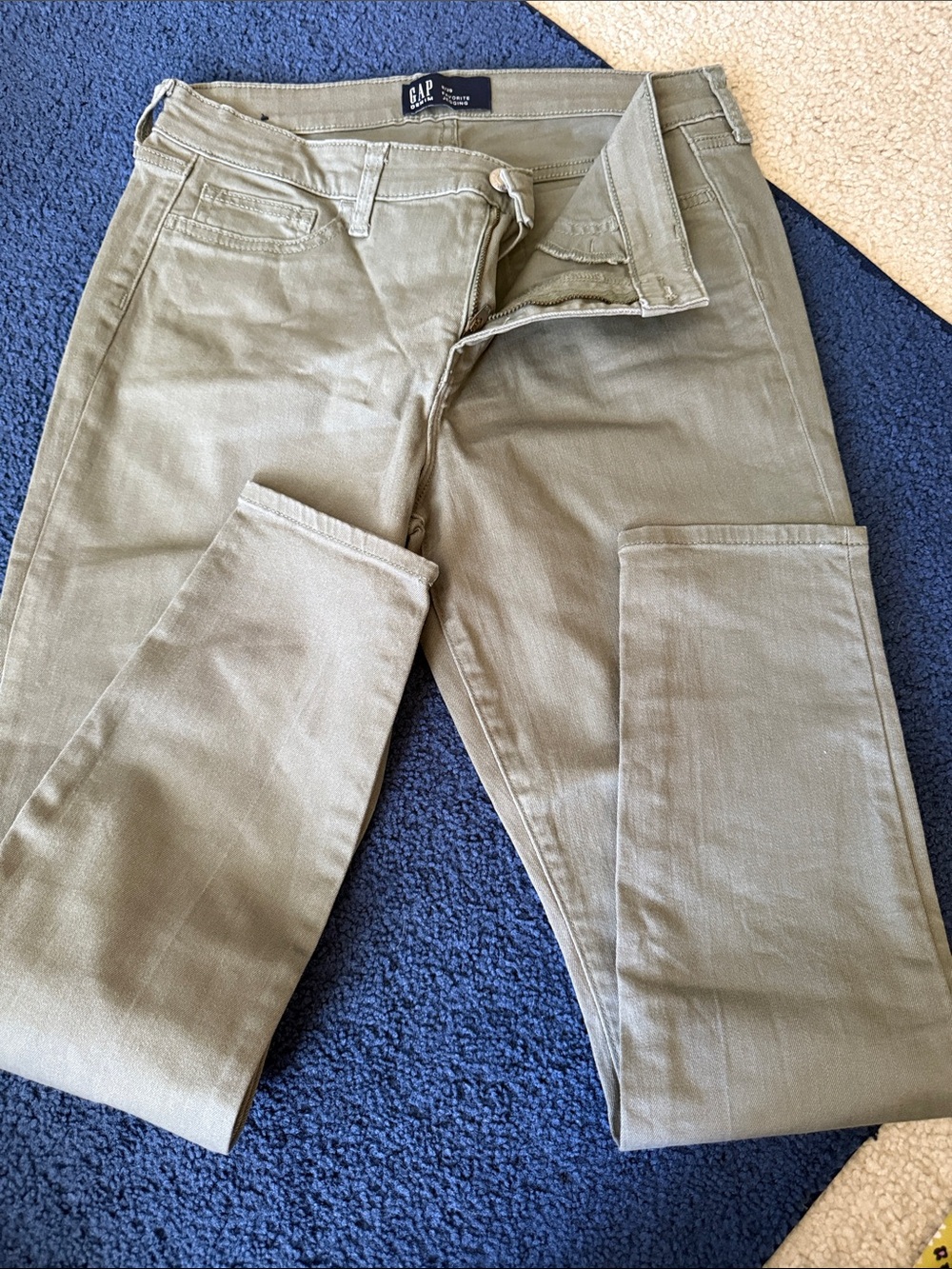 GAP Olive Green Straight-Leg Pants size 8/29